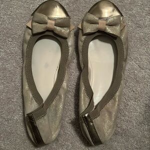 Cole Haan Gold ballet flats size 9